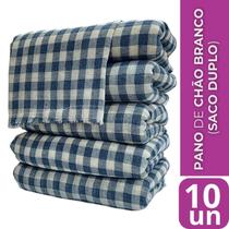 Kit Pano de Chão Xadrez 5 e 10 Unidades 45x70cm Saco Duplo, Direto da Fábrica, Pano para Faxina da Casa e Limpeza do Carro, Excelente Qualidade