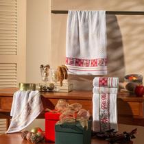 Kit Pano de Copa Gourmet 2 peças Natal Sortido - 45cm x 68cm Kit Pano de Copa Gourmet 2 peças Natal Sortido - 45cm x 68cm