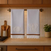 Kit Pano de Prato Bordado Lese Cozinha Gourmet 7 peças LANÇAMENTO