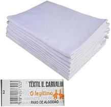 Kit pano de prato branco com 10 unidades