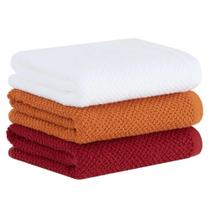 Kit Pano De Prato Buddemeyer Branco/Laranja1520/Vermelho3049