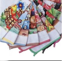 Kit Pano de Prato com Viés 100 Algodão 45x75 Super Absorvente Kit 20, 30 ou 50 Panos de Copa Resistentes para Cozinha Kit Pano de Prato com Viés 100 Algodão 45x75 Super Absorvente Kit 20, 30 ou 50 Panos de Copa Resistentes para Cozinha