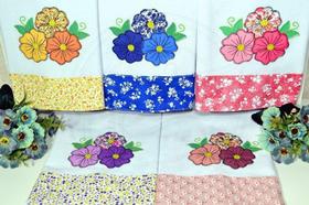 Kit Pano de Prato em Patchwork com 5 pçs - Augusth