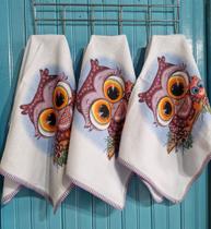 Kit Pano De Prato Pintado + Toalha De Chá - Fino Acabamento