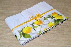 Kit Pano de Pratos 3 peças - Limão Siciliano