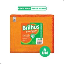 Kit Pano Flanela Tam G 100% Algodão Brilhus 10 Unidades