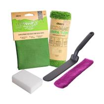 Kit Pano Mágico Limpa Vidros Ecomais Limpa Tudo Só com Água Limpador Transpasse Box e Janelas