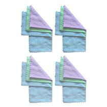 Kit Pano Microfibra Atoalhado de Limpeza 30x30cm Super Absorvente Multiuso 12 unid Pano Flanela