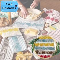 Kit Pano Prato Copo Atoalhado Teka Gourmet Premium Cozinha Absorventes e Duráveis 1 até 6 Unidades