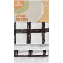 Kit Panos de Prato em Microfibra 35 x 55cm 4 Peças