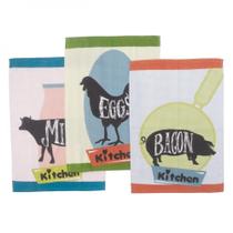 Kit Panos De Prato Teka Fiori Kitchen 3 Peças