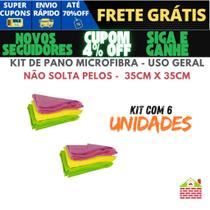 Kit Panos Microfibra 3 6 Unidades Multiuso Toalha Mágica Carro Reutilizável Flanela Limpa Vidro Kit Panos Microfibra 3 6 Unidades Multiuso Toalha Mágica Carro Reutilizável Flanela Limpa Vidro