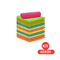 Kit Panos Paninho Microfibra 5 Unidades 50x60 Cozinha Limpeza Casa Automotivo Cores Sortidas Kit Panos Paninho Microfibra 5 Unidades 50x60 Cozinha Limpeza Casa Automotivo Cores Sortidas