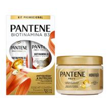 Kit Pantene Biotinamina Shampoo 300ml + Condicionador 150ml + Máscara Capilar Hidratação 270ml