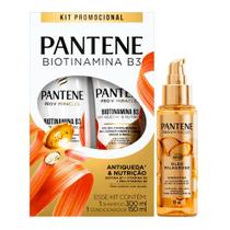 Kit Pantene Biotinamina Shampoo 300ml + Condicionador 150ml + Óleo Milagroso Queratina 95ml Kit Pantene Biotinamina Shampoo 300ml + Condicionador 150ml + Óleo Milagroso Queratina 95ml