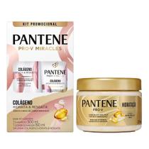 Kit Pantene Colágeno Shampoo 300ml + Condicionador 150ml + Máscara Capilar Hidratação 270ml