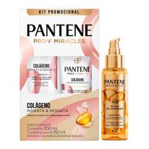 Kit Pantene Colágeno Shampoo 300ml + Condicionador 150ml + Óleo Milagroso Queratina 95ml Kit Pantene Colágeno Shampoo 300ml + Condicionador 150ml + Óleo Milagroso Queratina 95ml