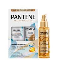 Kit Pantene Equilíbrio Shampoo 300ml + Condicionador 150ml + Óleo Milagroso Queratina 95ml Kit Pantene Equilíbrio Shampoo 300ml + Condicionador 150ml + Óleo Milagroso Queratina 95ml