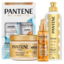 Kit Pantene Equilíbrio Shampoo + Condicionador + Creme De Pentear + Máscara Hidratação + Óleo Milagroso Queratina