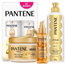 Kit Pantene Hidratação Shampoo + Condicionador + Creme + Máscara Hidratação + Óleo Milagroso Queratina Kit Pantene Hidratação Shampoo + Condicionador + Creme + Máscara Hidratação + Óleo Milagroso Queratina