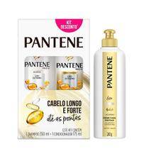 Kit Pantene Liso Extremo Shampoo 350ml + Condicionador 175ml + Creme Para Pentear 240g