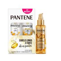 Kit Pantene Liso Extremo Shampoo 350ml + Condicionador 175ml + Óleo Milagroso Queratina 95ml Kit Pantene Liso Extremo Shampoo 350ml + Condicionador 175ml + Óleo Milagroso Queratina 95ml