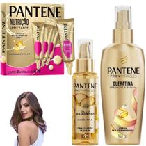 Kit Pantene Óleo Milagroso Spray Miracles Ampola Nutrição Pro-Vitamina B5 Queratina Proteção Termica