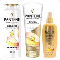 Kit Pantene Pro-V Miracles Queratina: Shampoo 300ml, Condicionador 250ml e Spray Kit Pantene Pro-V Miracles Queratina: Shampoo 300ml, Condicionador 250ml e Spray