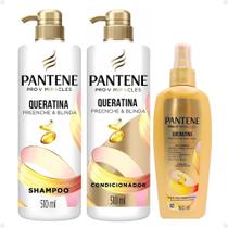 Kit Pantene Pro-V Miracles Queratina: Shampoo 510ml, Condicionador 510ml e Spray