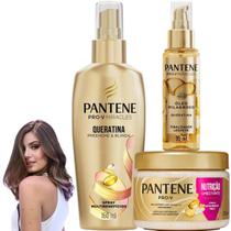 Kit Pantene Pro-V Miracles Spray Queratina Óleo Milagroso Cronograma Capilar Mascara Hidratação Nutrição Umectante Restauração