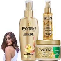 Kit Pantene Pro-V Miracles Spray Queratina Óleo Milagroso Cronograma Capilar Mascara Hidratação Nutrição Umectante Restauração