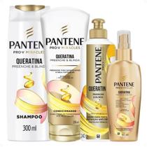 Kit Pantene Pro-V Queratina: Shampoo 300ml, Condicionador 250ml, Creme Para Pentear 240g e Spray Multibenefícios 160ml