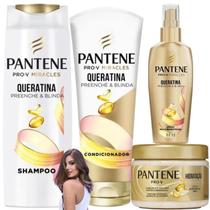 Kit Pantene Spray Queratina Mascara Tratamento Milagroso