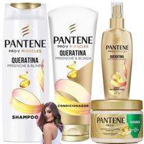 Kit Pantene Spray Queratina Mascara Tratamento Milagroso