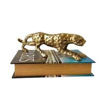 Kit Pantera Dourada Com Livro Caixa Luxo (2 peças)
