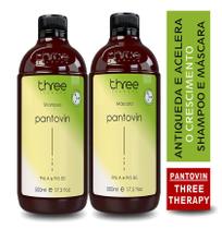Kit Pantovin Three Therapy Shampoo e Máscara de Crescimento Capilar Acelerado e Fortifante 2x500ml Kit Pantovin Three Therapy Shampoo e Máscara de Crescimento Capilar Acelerado e Fortifante 2x500ml