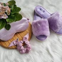 Kit pantufa + Mascara de dormir + Scrunchie Lilás Kit pantufa + Mascara de dormir + Scrunchie Lilás