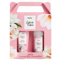 Kit Panvel Leite De Cabra Creme Hidratante Para Mãos 30g Spray Corporal 60ml