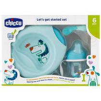 Kit Papa 6m+ Prato Térmico Colher Copo Menino - Chicco