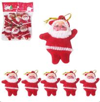 Kit papai noel de enfeite para árvore de natal para pendurar com 6 peças - enfeites de arvore Kit papai noel de enfeite para árvore de natal para pendurar com 6 peças - enfeites de arvore