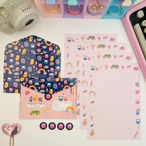 Kit Papeis de Carta com Envelopes La Palomita Professora Corujinha