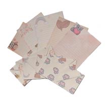 Kit Papéis de Carta Decorados C/ 10 + Envelopes Estampados - Doce Ternura