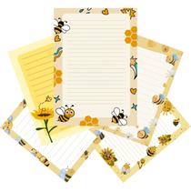 Kit Papéis De Carta Decorados Com 30 Folhas Abelhinhas