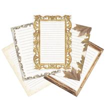 Kit Papéis De Carta Decorados Com 30 Folhas Rústico Vintage Kit Papéis De Carta Decorados Com 30 Folhas Rústico Vintage
