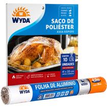 Kit Papel Alumínio Forno Pronto + Saco Assa Rápido Churrasco