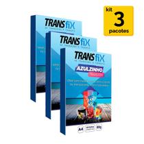 KIT Papel Azulzinho Solta Fácil Transfer 80GR - 100folhas - 3 pacotes