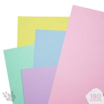 Kit Papel Color Plus 180g A4 (Tons Bebe) 25 Folhas