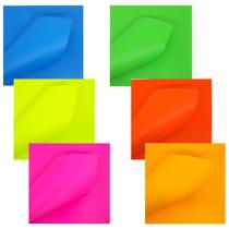 Kit Papel Especial Scrapbook Cartonagem Artes Escovado Neon