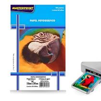 Kit Papel Fotográfico 180g A4 Glossy Brilhante à Prova Dágua MASTERPRINT Kit Papel Fotográfico 180g A4 Glossy Brilhante à Prova Dágua MASTERPRINT