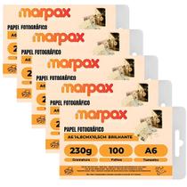 Kit Papel Fotográfico A6 Brilhante Glossy 230g Marpax 500Fls Kit Papel Fotográfico A6 Brilhante Glossy 230g Marpax 500Fls